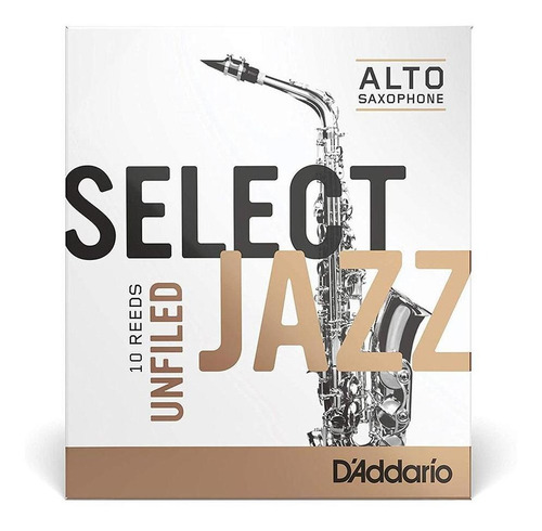 Rico Select Jazz Cañas Sax Alto Unfiled (caja Con 10)