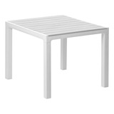 Mesa Comedor Para Interior Y Exterior Tipo Madera Marca Mq Color Silver