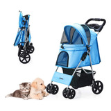 Carriola Carreola Transportadora Azul Perros Gatos Hrkim 