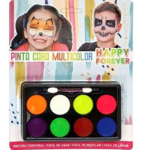 Pintura Pinta Carita Multicolor 8 Colores Maquillaje Niños