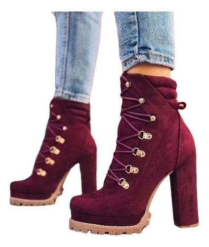 Botas De Salto Alto Tamanho Plus Size Botas Martin 2024