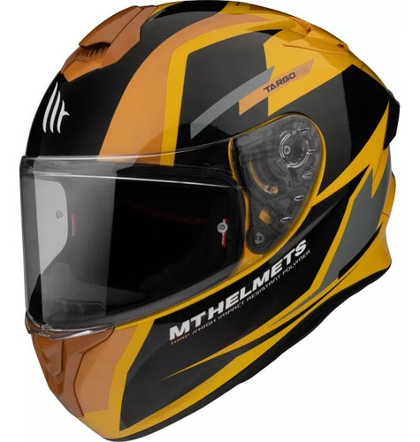 Casco Integral Moto Mt Targo Pro Sound D3 Amarillo Rpm