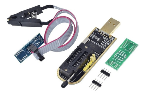 Programador Usb Ch341a 24/25 Eeprom Bios + Pinzas Soic 8 