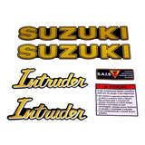 Kit Adesivos Resinado Para Suzuki Intruder 125 15516 Cor Preto/dourado