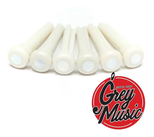 Pin De Cuerda Para Guitarra Acustica Tusq Pp-1044-00 Blanco