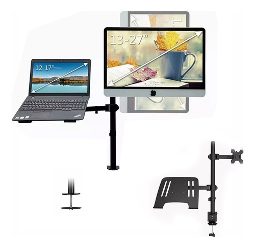 Suporte Notebook E Monitor Até 32'' Braço Articulado 360º Nf