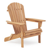 Silla Adirondack Plegable De Madera Medio Premontada, Silla