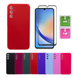 Case Capa Capinha + Película Vidro 3d Para Samsung A34 6.6