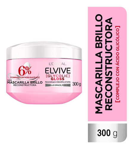 Mascarilla Capilar Elvive Glycolic Gloss Con Ácido Glicólico