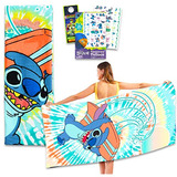 Conjunto De Toallas De Playa De Disney Stitch - Paquete...