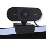 Webcam Preta Hd 720p Usb Gira 360º 2 Em 1 Com Microfone
