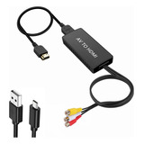 Bd&m Convertidor Rca A Hdmi, Adaptador Compuesto A Hdmi, Com