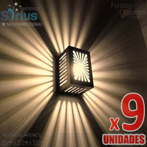 Artefacto Iluminacion Aplique Exterior Pared Brillante X9u