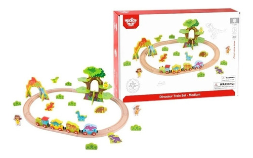 Pista De Trenes Dinosaurio Juguete Juego Didactico Tooky Toy