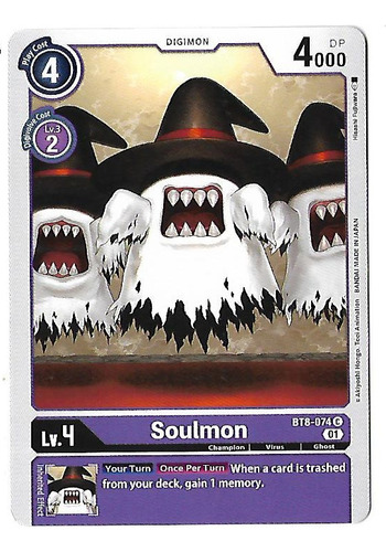Digimon Ccg Soulmon - Common Bt8 Frete Incluso