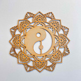 Cuadro Mándala Yin Yang Decoración De Pared 30cm