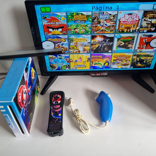 Nintendo Wii Control + Nunchuck + Memoria Usb, 26 Juegos
