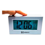 Relógio Despertador Herweg 2972-021 Cor: Branco 15,2x8,8x4,5