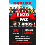 Convite Aniversário Comemoração - Festa - Roblox