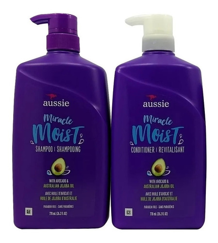 Kit Aussie Miracle Moist Shampoo + Condicionador 778ml