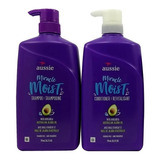 Kit Aussie Miracle Moist Shampoo + Condicionador 778ml