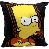 Almofada Fibra Veludo Bart Simpson 23x23 Cm