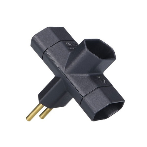 Adaptador Plug Benjamim 2 Pinos 10a Adp1-21 Preto Margirius