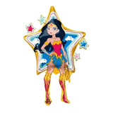 Globo Jumbo Mujer Maravilla Superhero Girls Estrellas Cumple