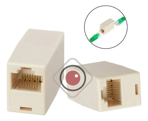 Ficha Unión Empalme Rj45 Adaptador Hembra Utp Cable De Red