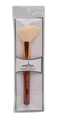 Brocha Individual Contorno Angular Mango Madera Caobamakeup