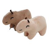 Llavero Capibara Peluche Pequeño Pareja Con Chupon