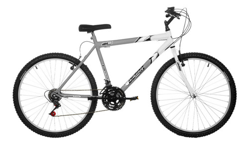 Bicicleta  De Passeio Ultra Bikes Bike Aro 26 Bicolor 18 Marchas Freios V-brakes Cor Cinza-fosco/branco