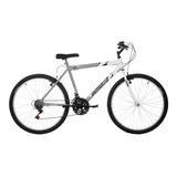 Bicicleta  De Passeio Ultra Bikes Bike Aro 26 Bicolor 18 Marchas Freios V-brakes Cor Cinza-fosco/branco