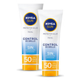 2 Pack - Protector Solar Nivea Sun Control Brillo Mate Fps50