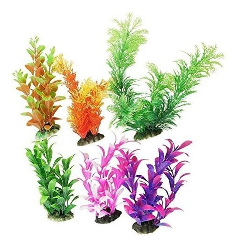 Plantas De Acuario Artificiales Saim Plástico Decoración Del