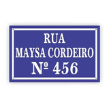 Placa Grande 40x60 De Endereço Rua Logradouro Número Bairro