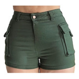 Short Jean Cargo Camuflado Dama  