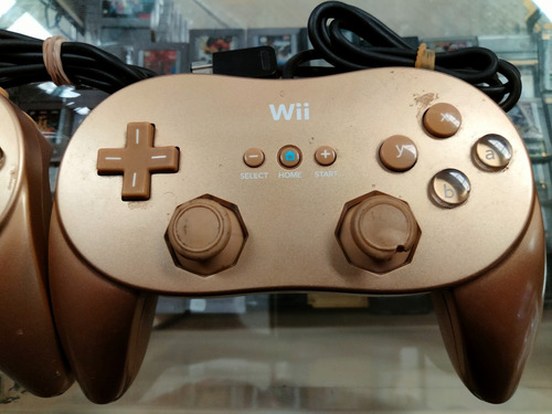 Controller Wii Pro Classic Dorado