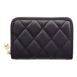 Monedero Rectangular Pequeña Para Mujer Color Negro