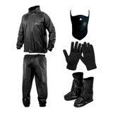 Kit Traje Lluvia Galocha Delta + Mascara Guantes Oslo Sia+