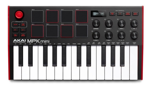 Controlador Akai Usb Midi Portatil Mpkmini3