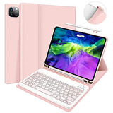 Funda Con Teclado Para iPad Pro 11 2da 3era 4ta Gen Rosa 