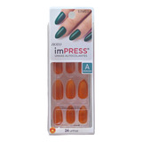 Unhas Autocolantes Kiss Impress Amendoada Citrine C/24 