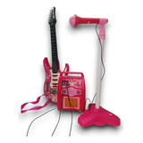 Guitarra Electrica Para Niños Con Microfono Y Parlante 