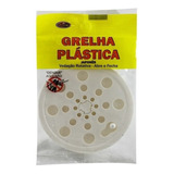 Ralo Grelha Pvc Plástica Abre E Fecha Redonda Branca 10cm 