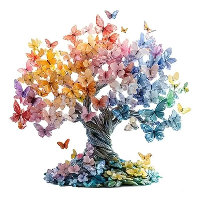 Árbol Decorativo De Mariposas Para Escritorio Y Hogar Color | Envío gratis