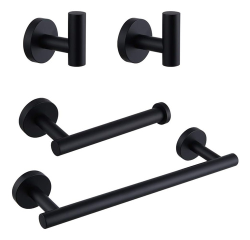 Kimzcn Kit De Accesorios De Baño Negro Mate Juego De Accesor