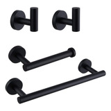 Kimzcn Kit De Accesorios De Baño Negro Mate Juego De Accesor