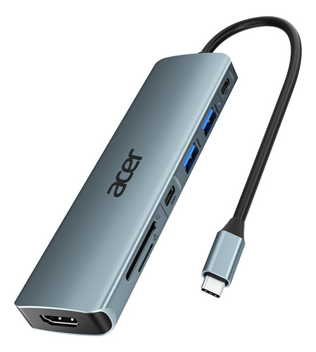 Acer Usb C Hub, 7 En 1 Usb C A Hdmi Splitter, 2 Usb 3.1 Gen1