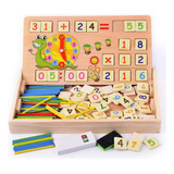 Juego Madera Matemático Didáctico Calculador Tablero Reloj